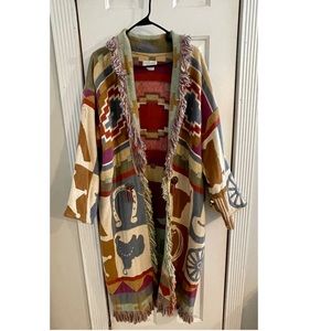 Boho/Western Blanket Coat